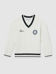 9-13 yrs SmileyWorld Cable-Knit Jumper Unisex Fit in Off White