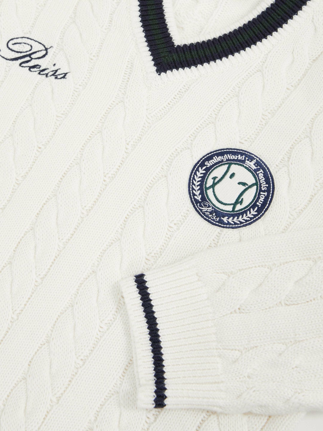 13-14 yrs SmileyWorld Cable-Knit Jumper Unisex Fit in Off White