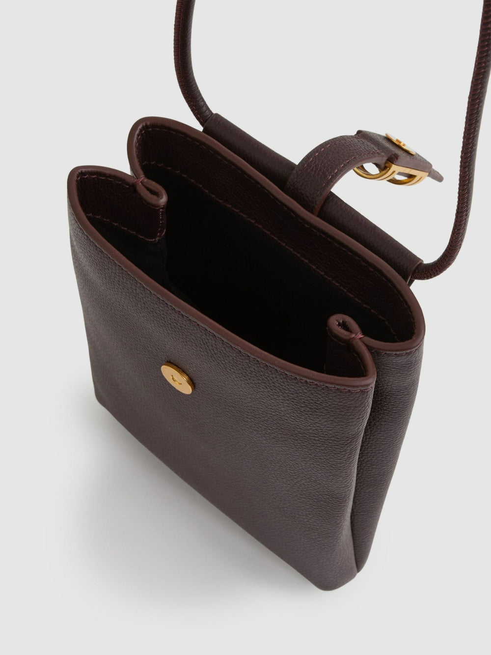 Leather Phone Holder in Oxblood