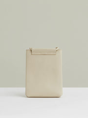 Leather Phone Holder in Off White