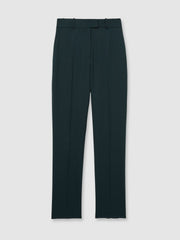 Petite Wool-Blend Slim-Fit Suit Trousers in Green
