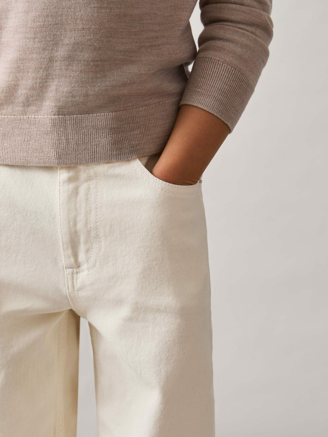 3-9 yrs Relaxed-Fit Jeans in Off White