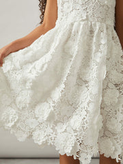 9-13 yrs Guipure-Lace Midi Dress in Ivory
