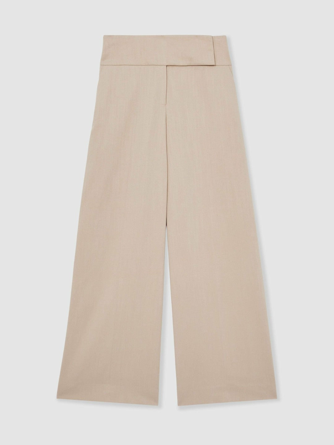 Petite Lyocell-Linen Wide-Leg Trousers in Neutral