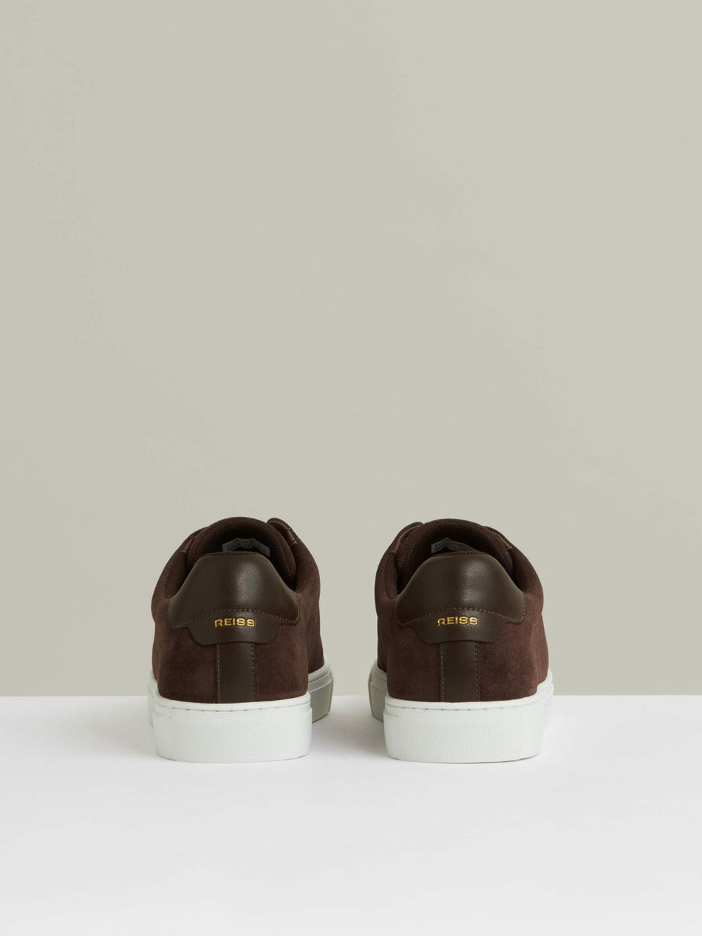 Suede Slip-On Elasticated Trainers in Chocolate Brown