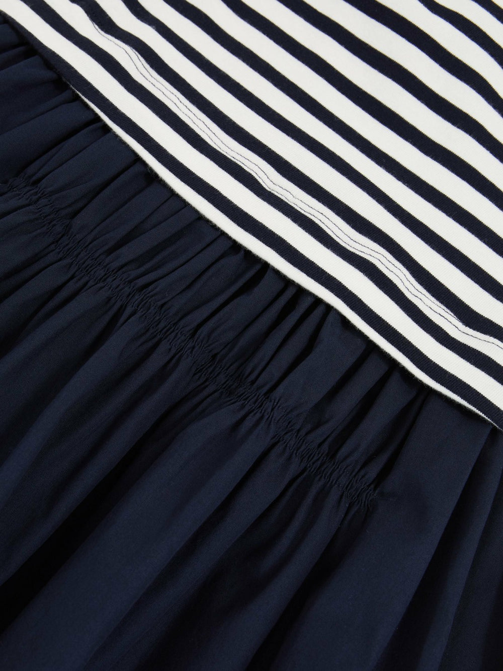 13-14 yrs Cotton Layered Sleeveless Midi Dress in Navy
