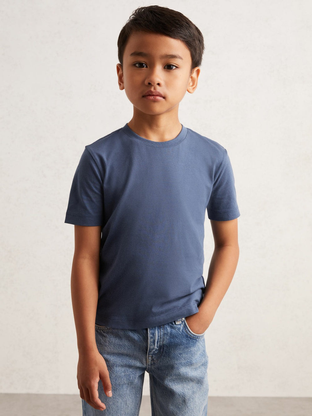 3-9 yrs Crew Neck T-Shirt in Ocean Blue