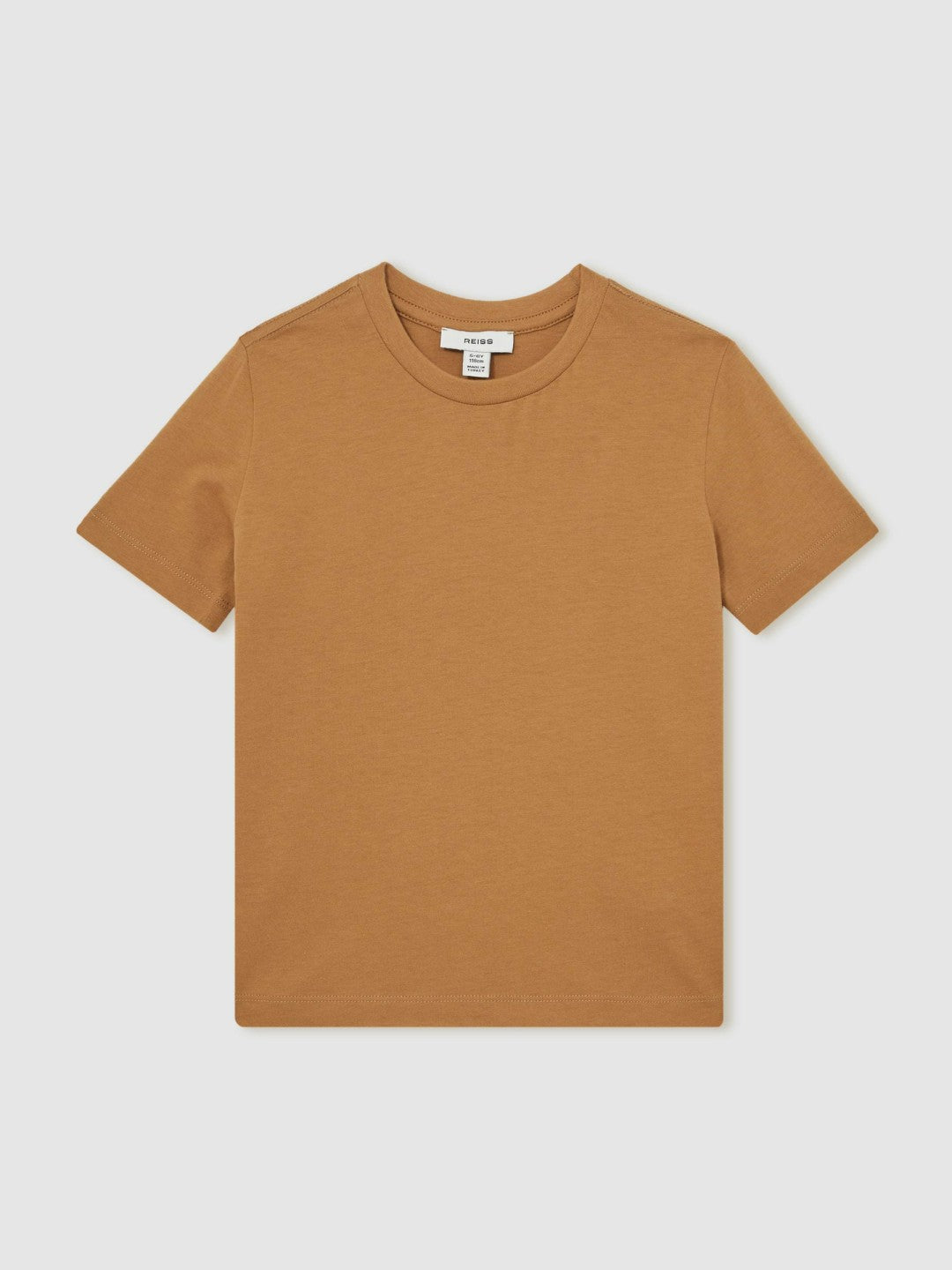 3-9 yrs Crew Neck T-Shirt in Tan Brown