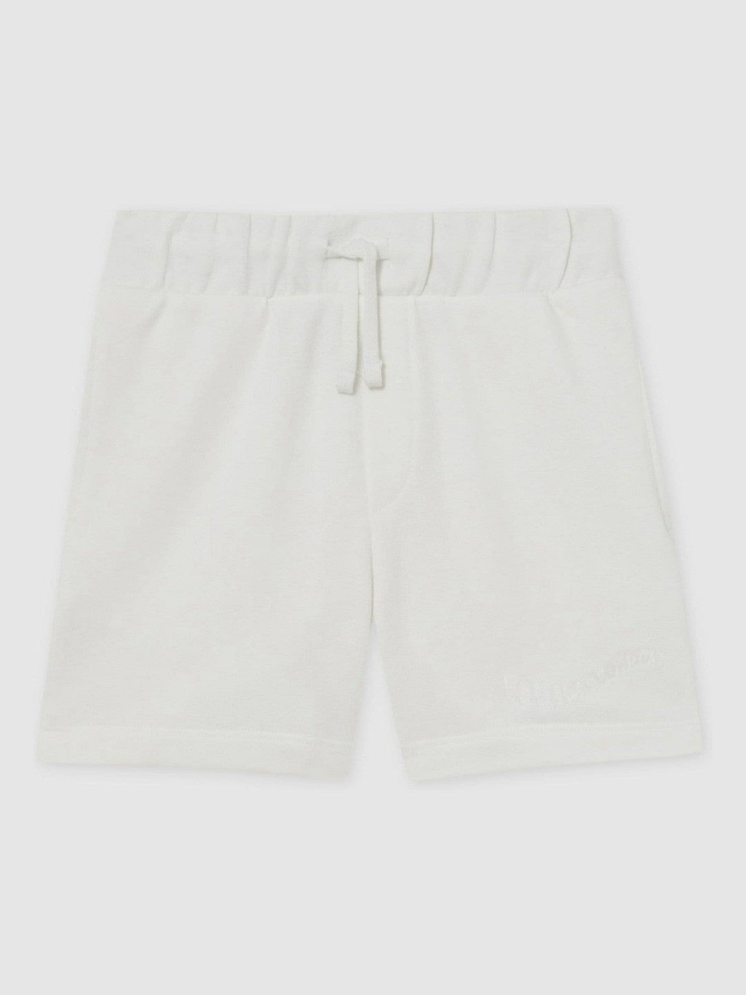9-13 yrs Cotton Brand-Embroidered Shorts in Off White