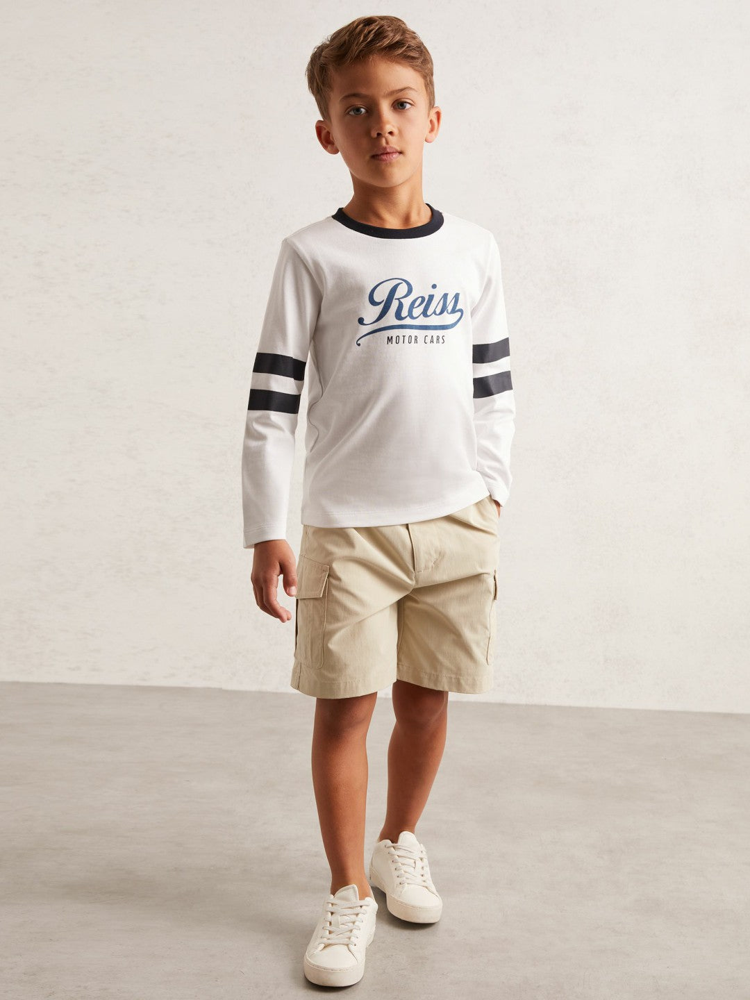 3-9 yrs Ripstop Cargo Shorts in Light Stone
