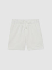 13-14 yrs Cotton Brand-Embroidered Shorts in Off White