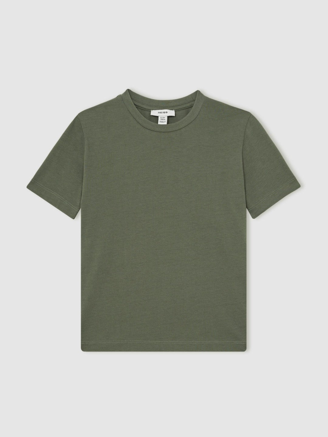 9-13 yrs Crew Neck T-Shirt in Dark Sage