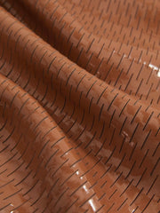 Atelier Laser-Cut Pencil Skirt in Tan