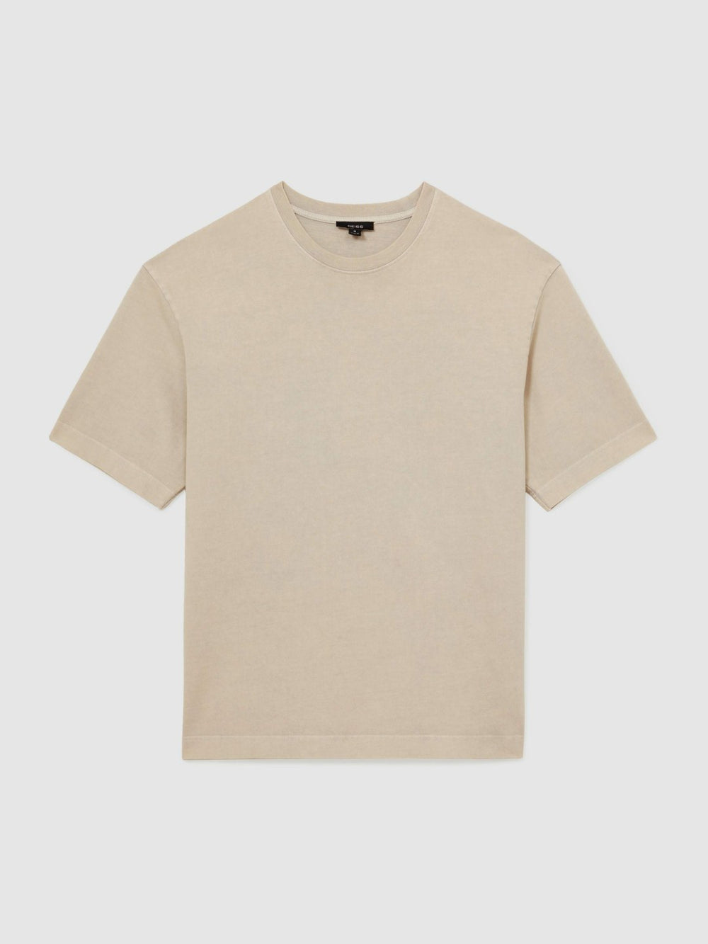 Cotton Garment-Dyed Oversize T-Shirt in Oatmeal