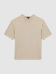 Cotton Garment-Dyed Oversize T-Shirt in Oatmeal