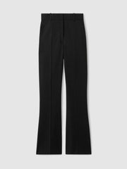 Wool-Blend Wide-Leg Suit Trousers in Black