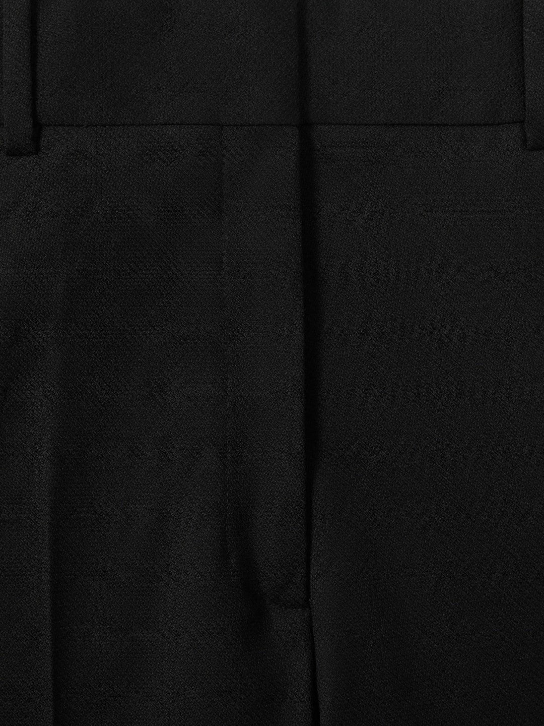 Wool-Blend Wide-Leg Suit Trousers in Black