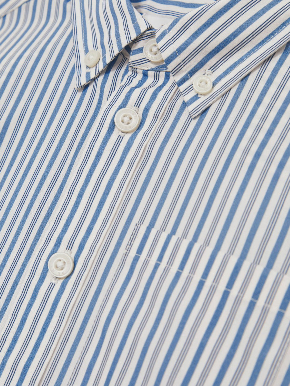 3-9 yrs Cotton-Poplin Striped Oversize Shirt in Blue/White