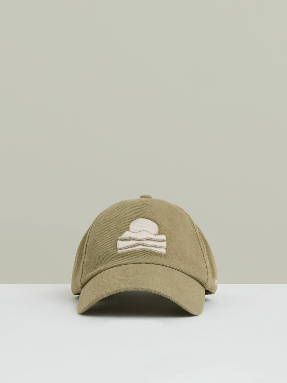 Sunset-Embroidered Cap in Washed Sage