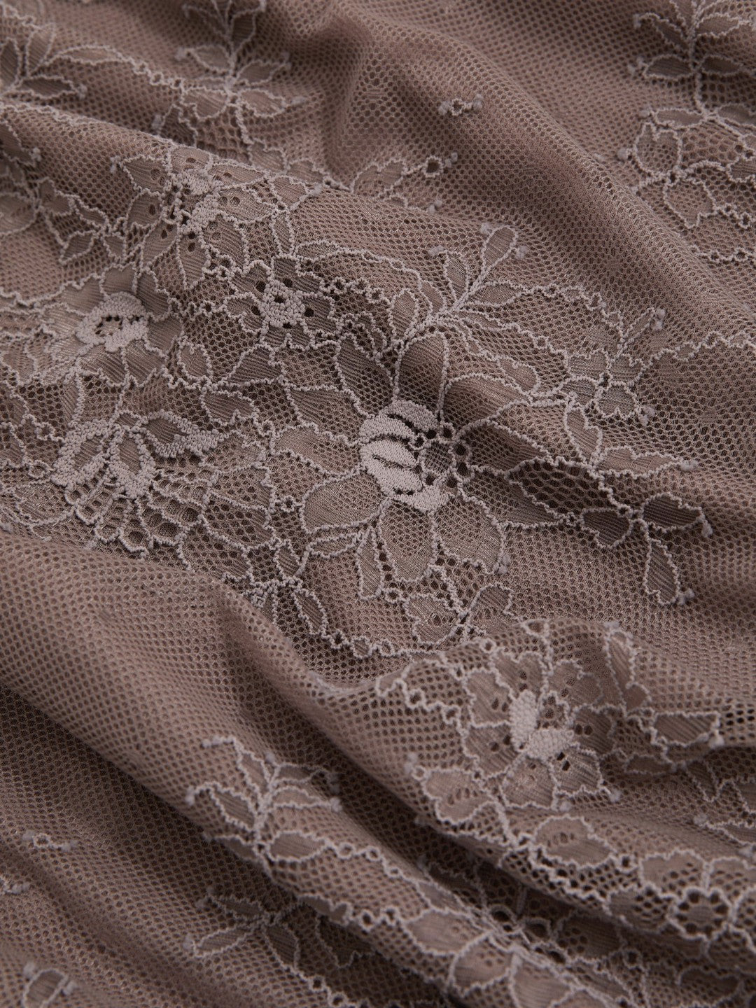 Lace Pencil Skirt in Taupe Brown