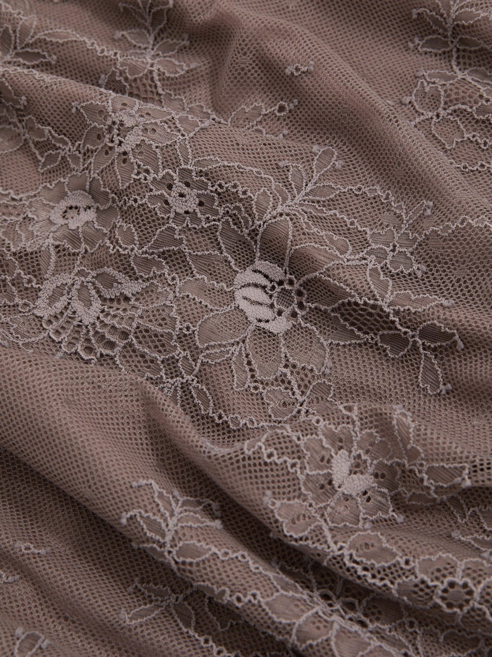 Lace Pencil Skirt in Taupe Brown