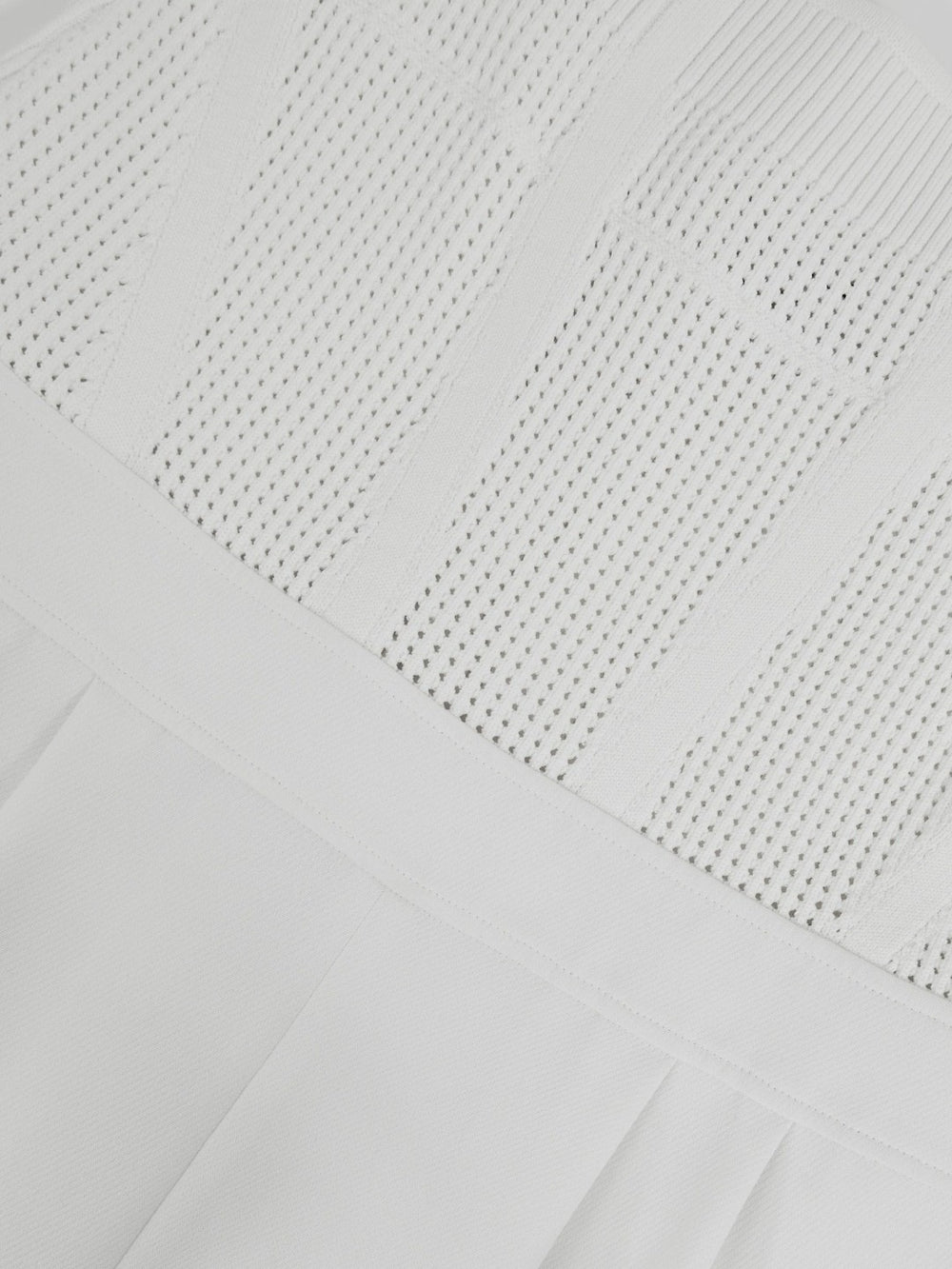Perforated-Knit Wide-Leg Jumpsuit in Ivory