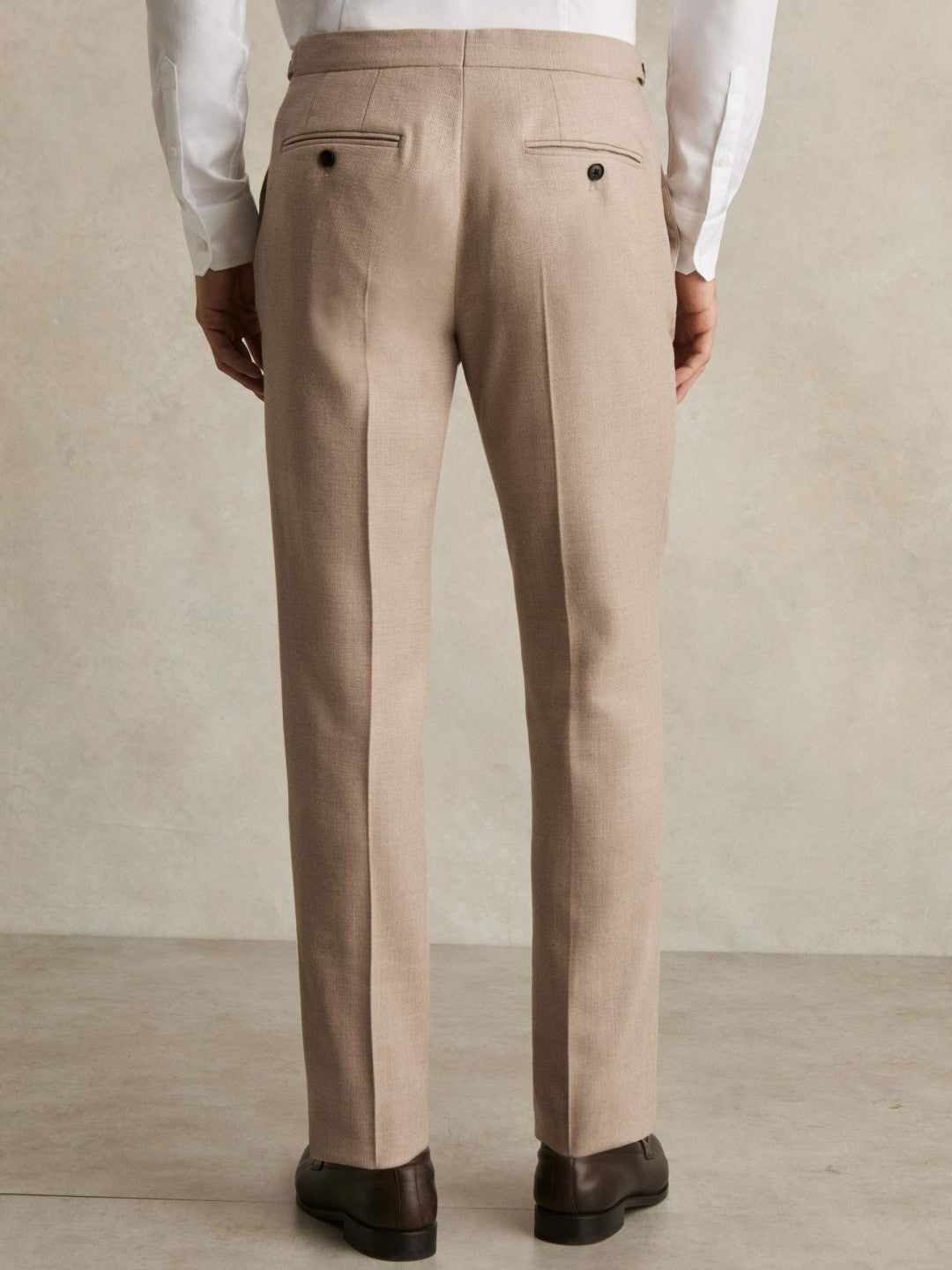 Wool-Blend Slim-Fit Suit Trousers in Oatmeal Brown