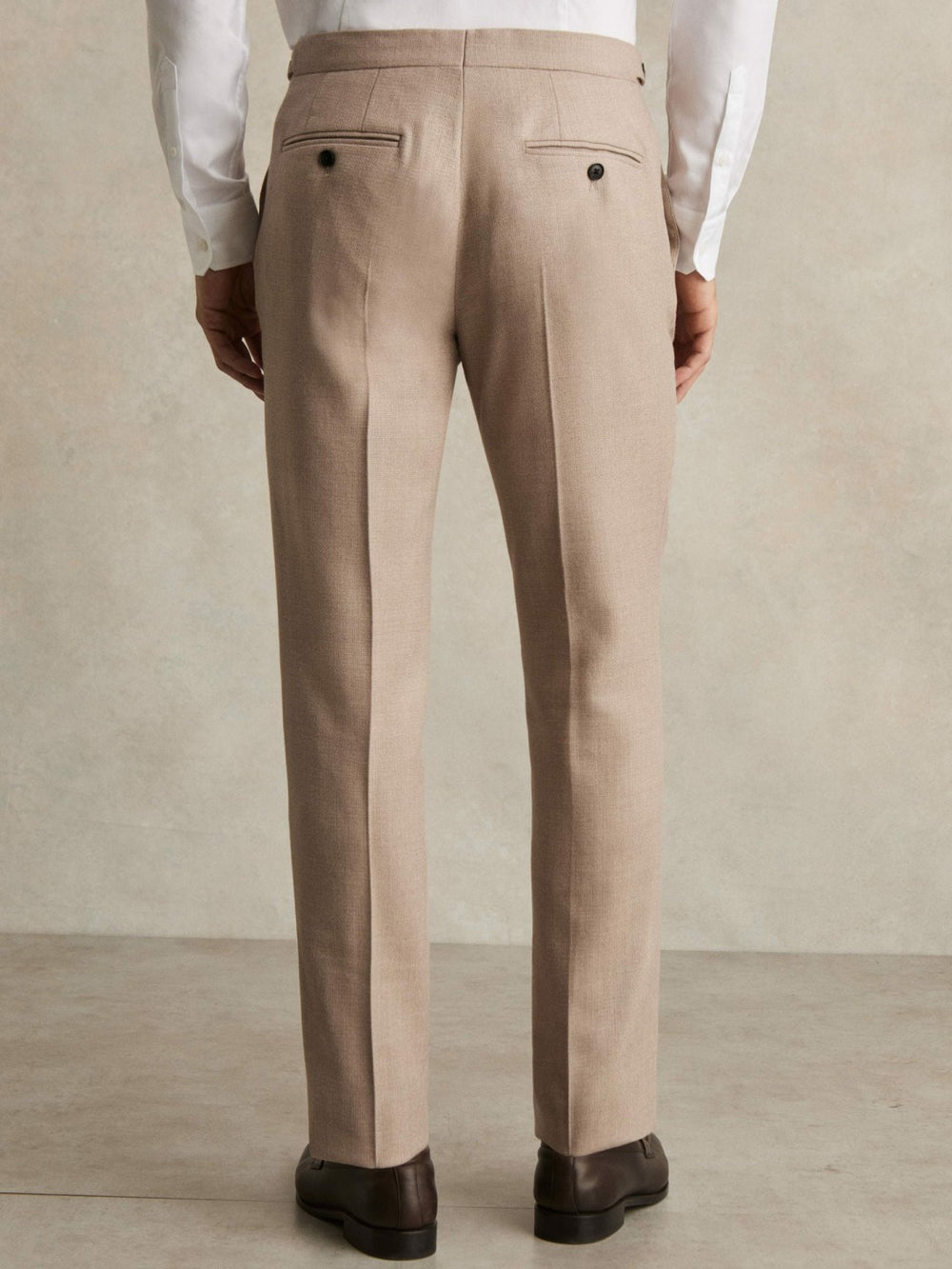 Wool-Blend Slim-Fit Suit Trousers in Oatmeal Brown
