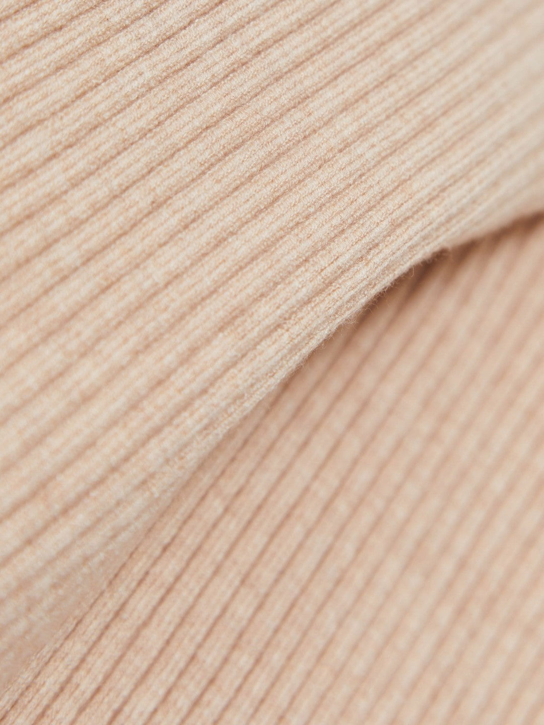Asymmetric Draped Knitted Jumper in Oatmeal Neutral