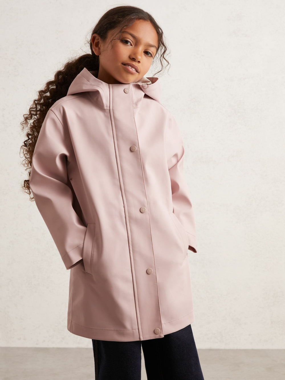 Hooded Rain Jacket in Pink
