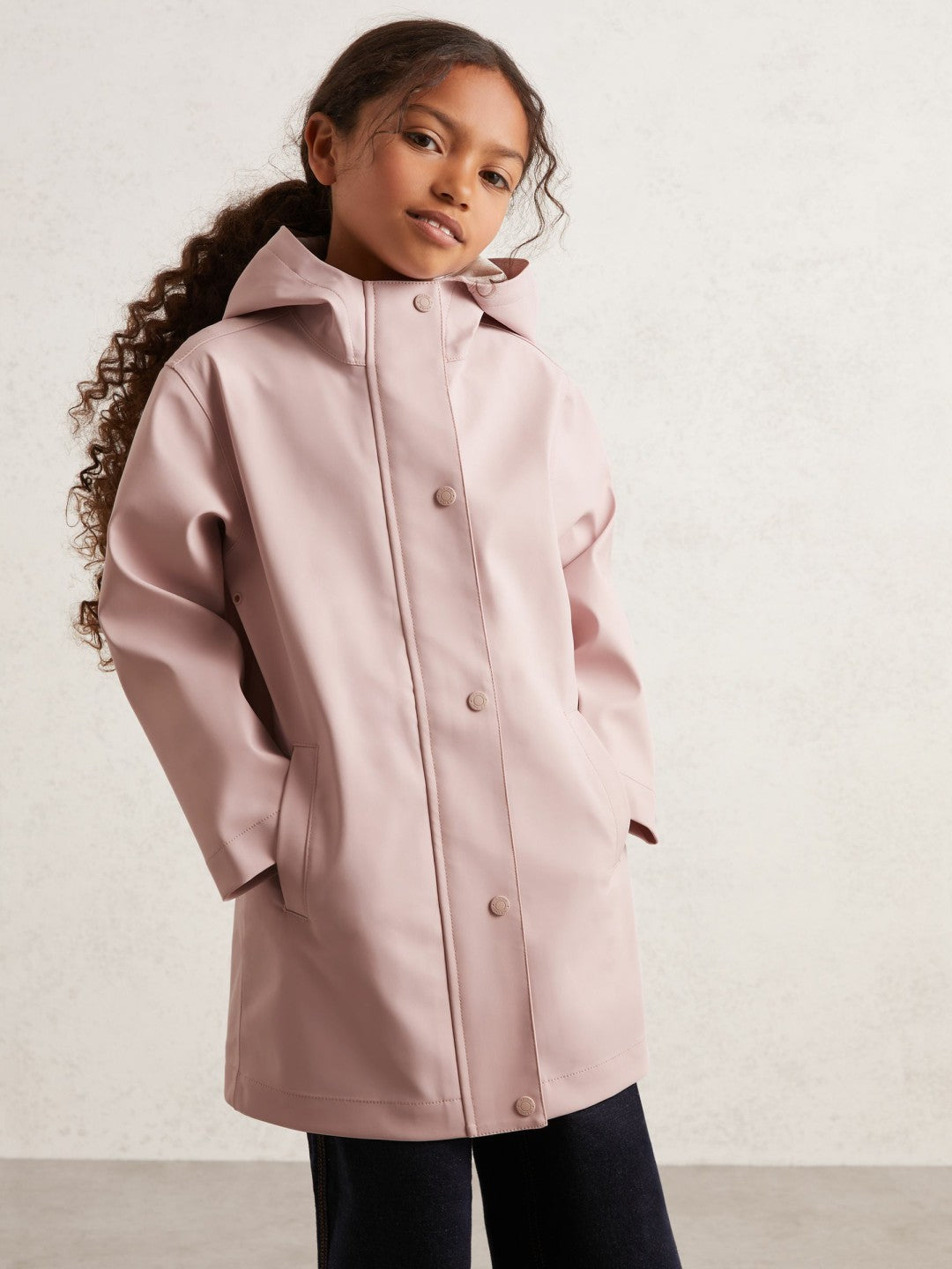 Hooded Rain Jacket in Pink