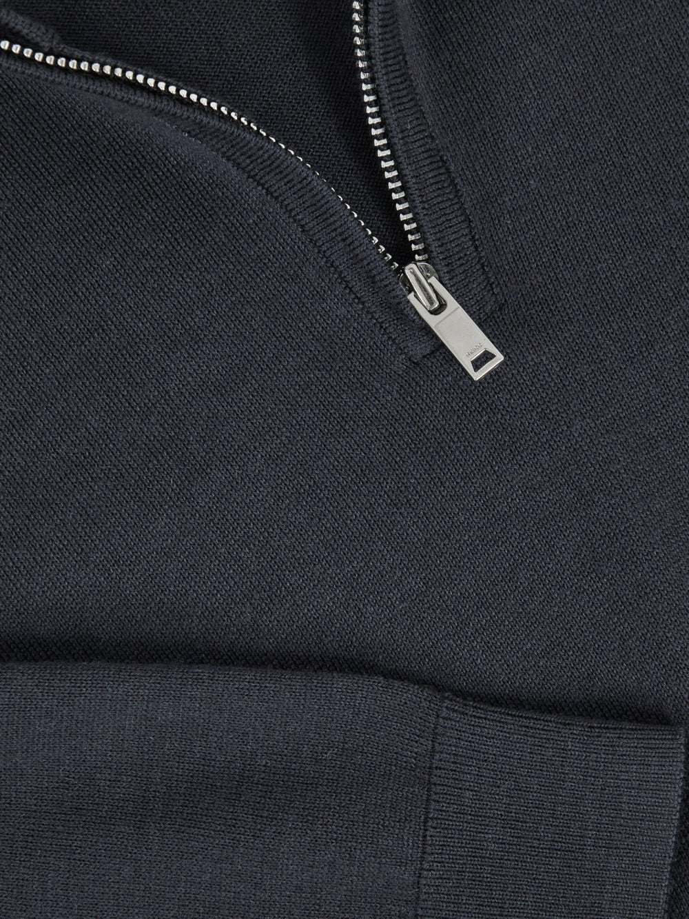 9-13 yrs Merino Wool Half-Zip Funnel Neck Jumper in Midnight Navy