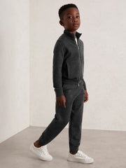 9-13 yrs Merino Wool Cuffed Joggers in Derby Grey Melange