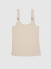 Stretch-Cotton D-Ring Strap Vest in Neutral