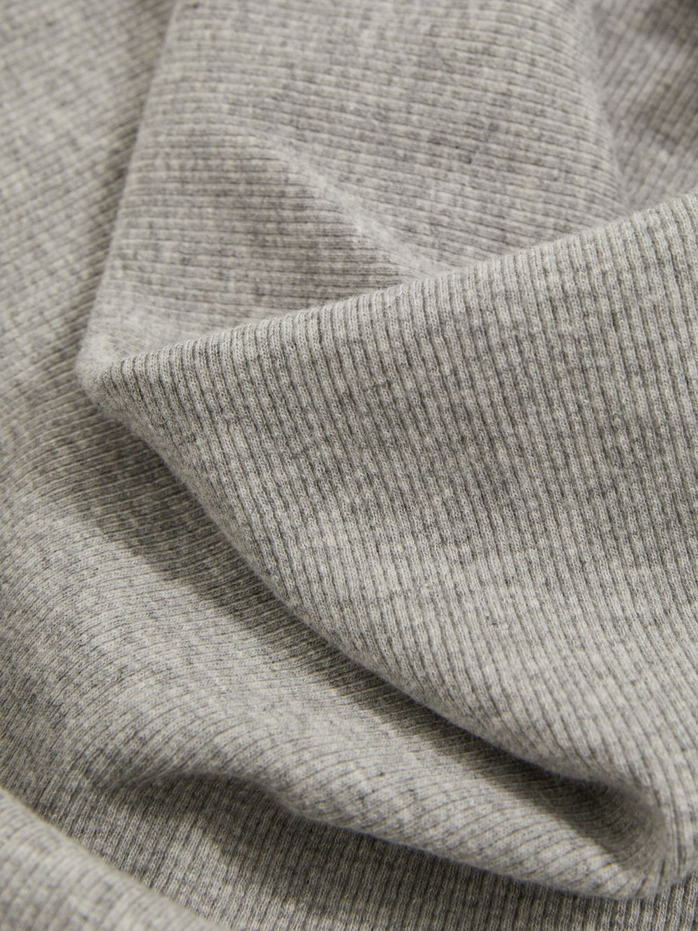 Ribbed Cowl-Neck Vest in Grey Marl