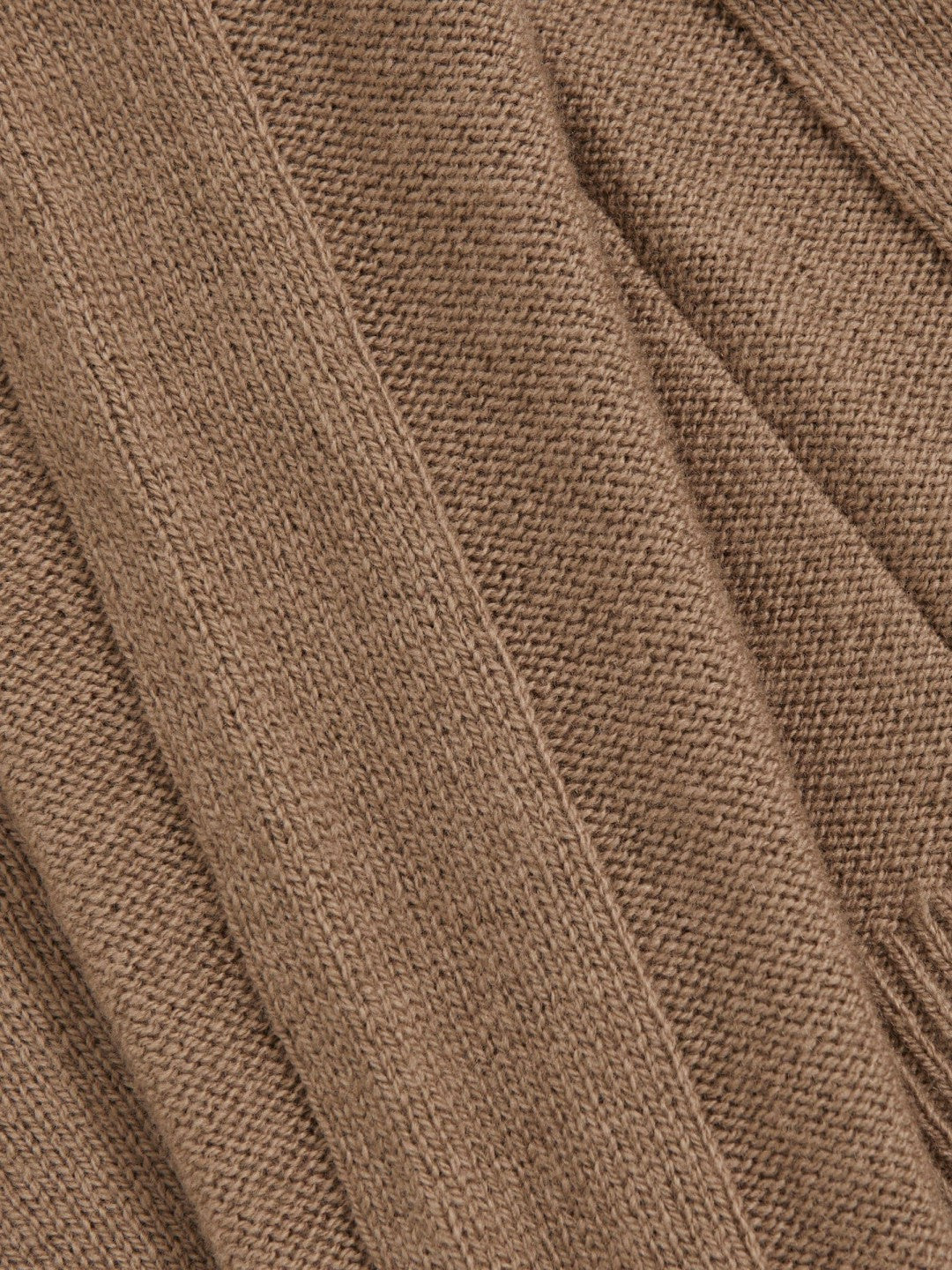9-13 yrs Wool-Cashmere Reverse-Seam Jumper in Camel