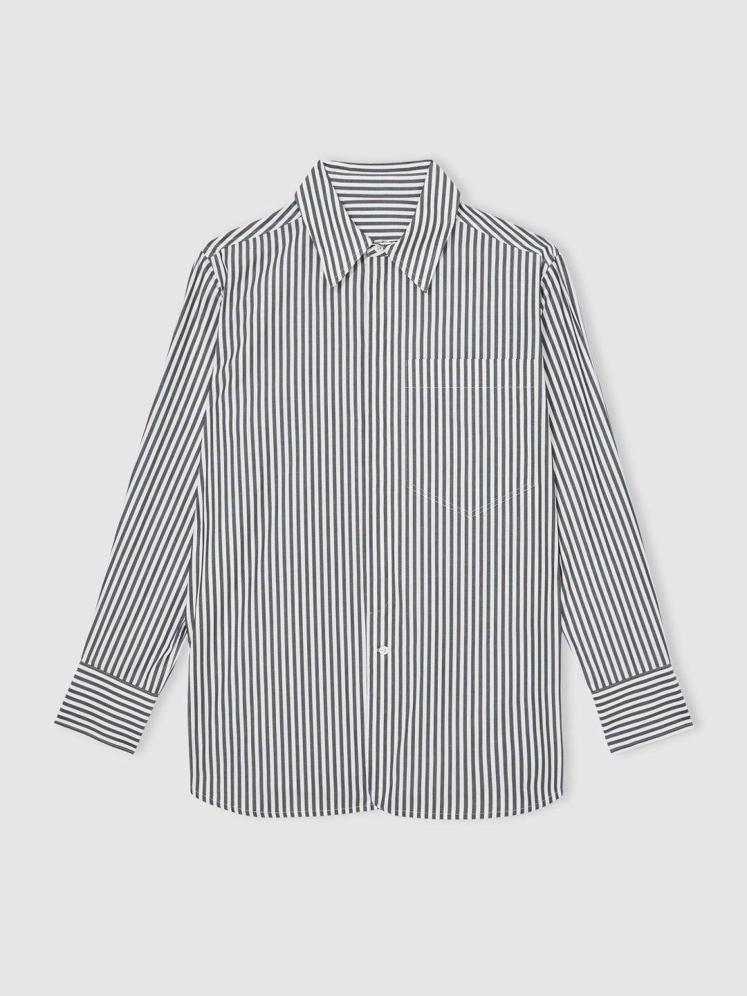 | Les 100 Ciels Stripe Shirt in White/Navy