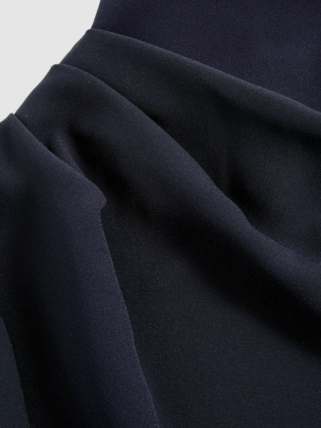 One-Shoulder Draped Top in Navy