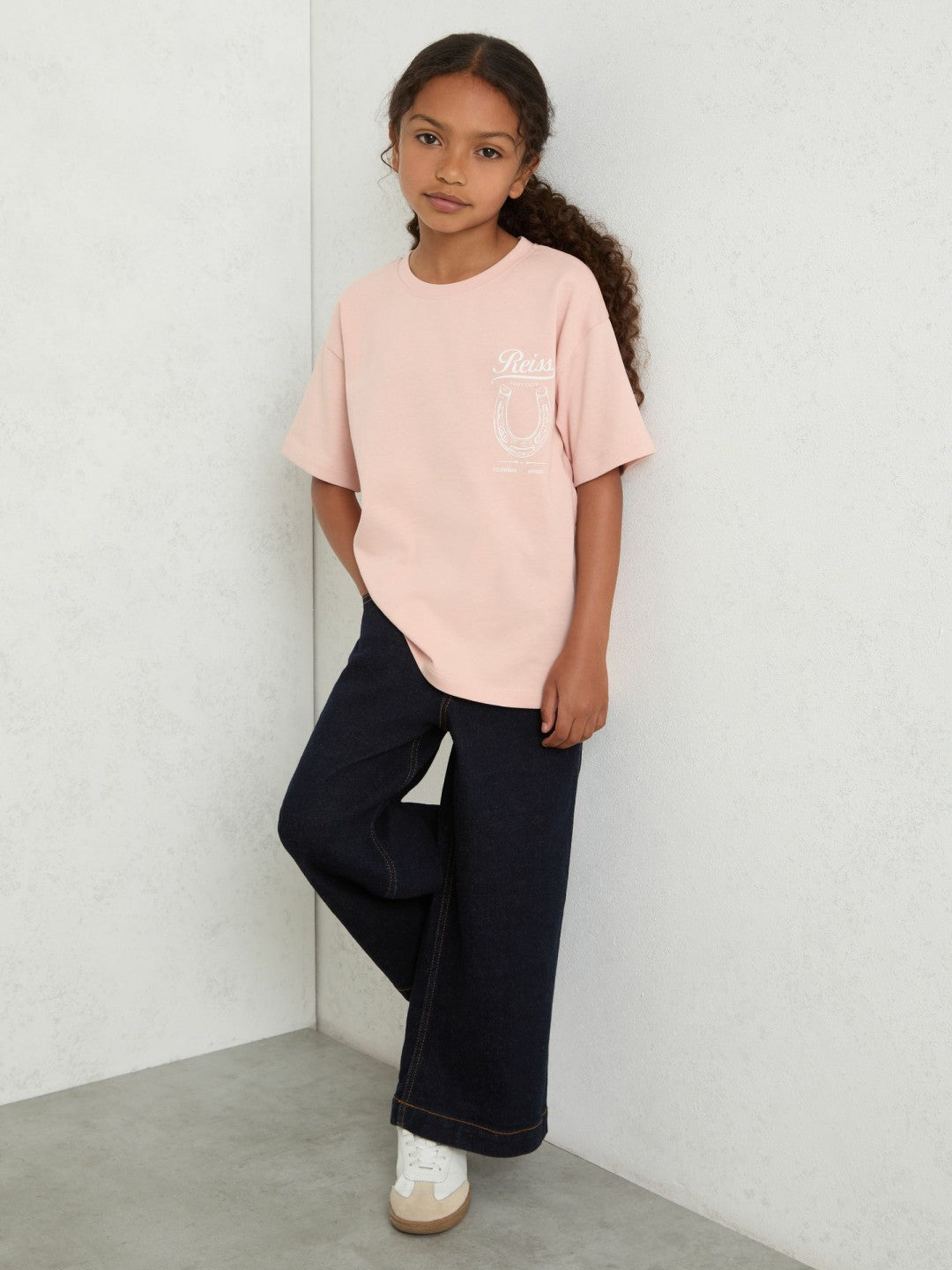 Cotton Pony Club Print T-Shirt in Pink