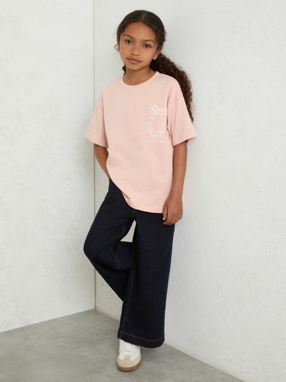 Cotton Pony Club Print T-Shirt in Pink
