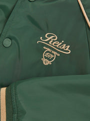 9-13 yrs Motor Cars Embroidered Bomber Jacket in Forest Green/Off White