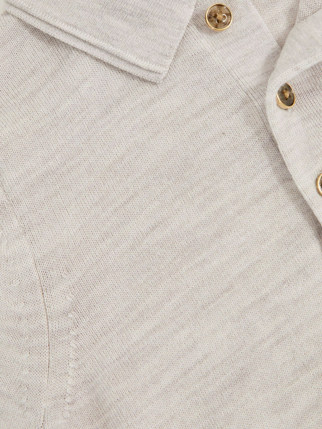 9-13 yrs Merino Wool Short Sleeve Polo Shirt in Wicker Melange