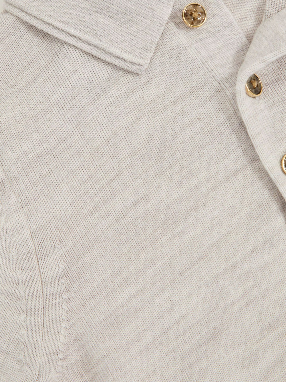9-13 yrs Merino Wool Short Sleeve Polo Shirt in Wicker Melange