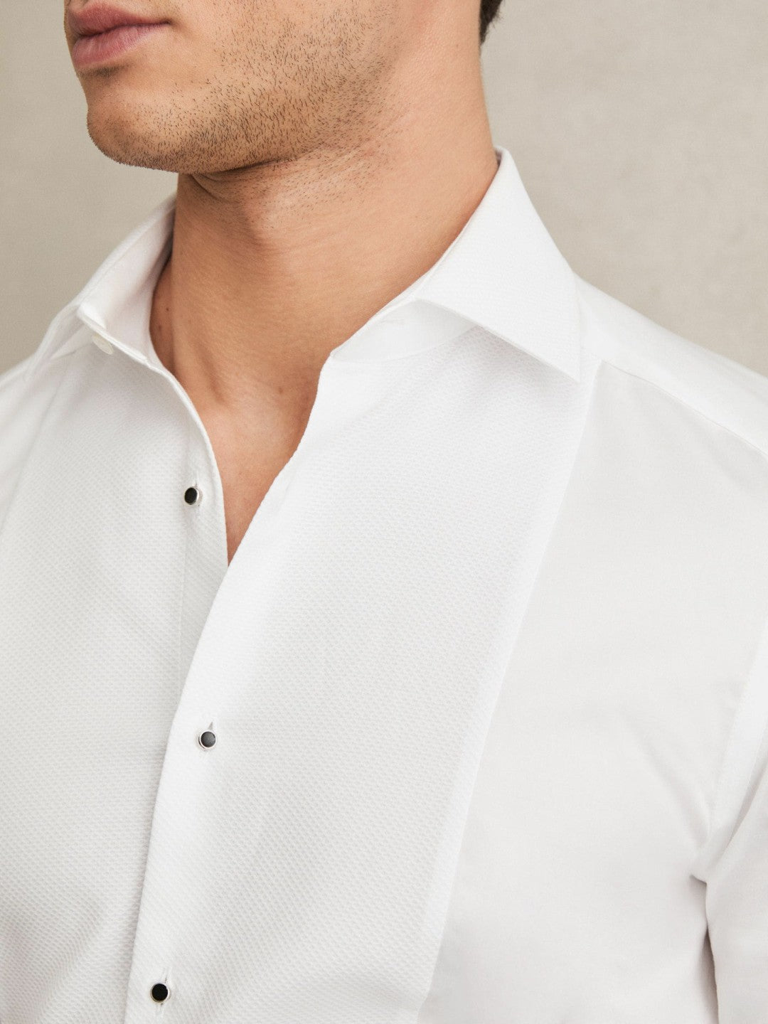Slim Fit Cotton Double-Cuff Dinner Shirt Regular-Fit in White
