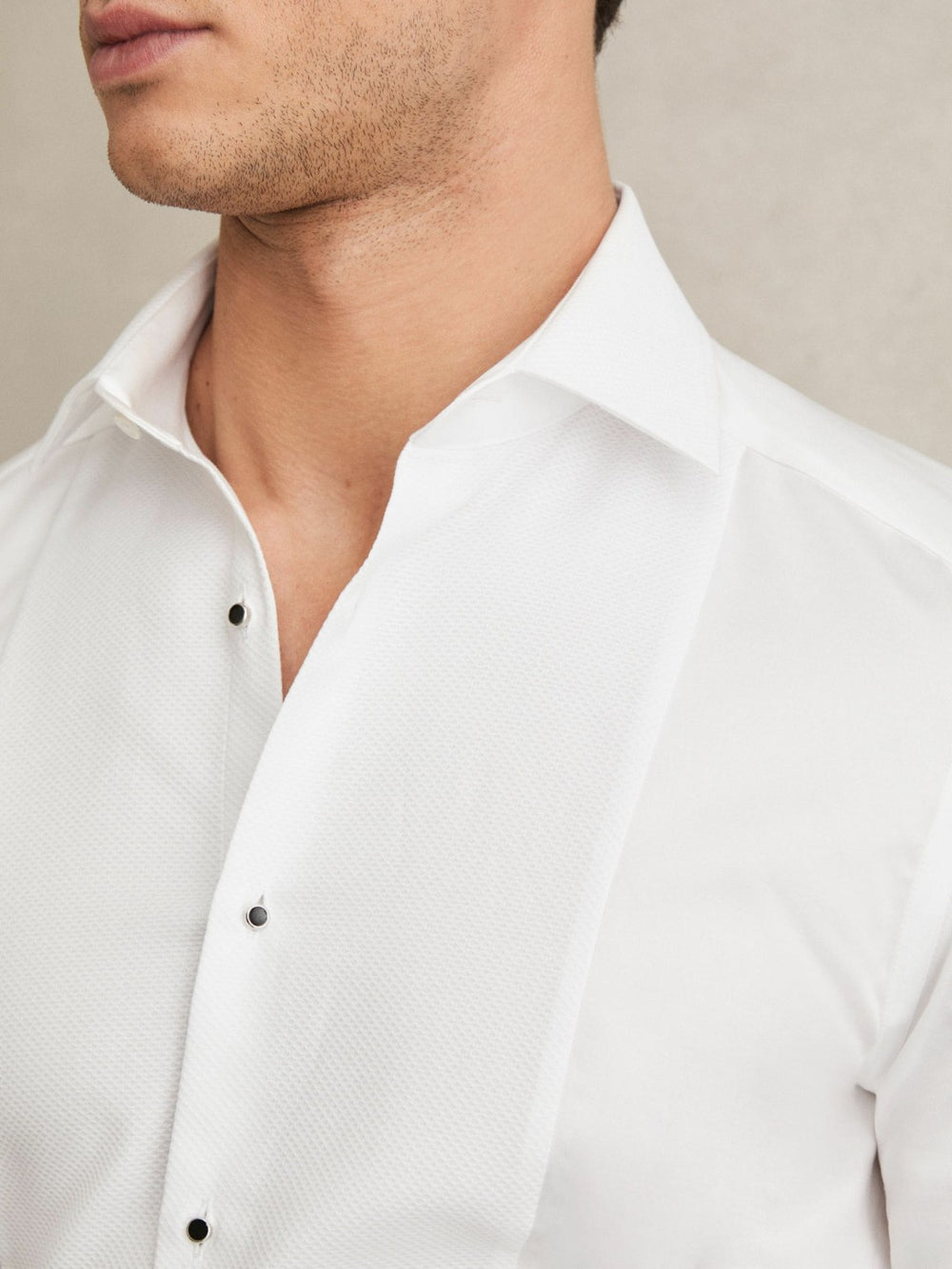 Slim Fit Cotton Double-Cuff Dinner Shirt Regular-Fit in White