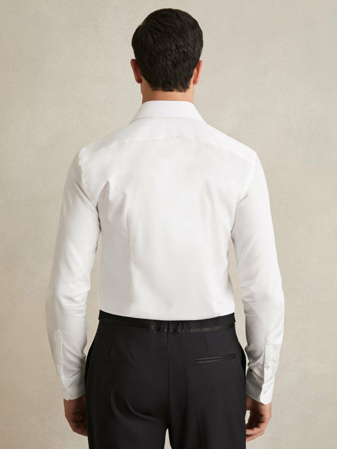 Slim Fit Cotton Double-Cuff Dinner Shirt Regular-Fit in White