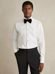 Regular Fit Cotton Double-Cuff Dinner Shirt Regular-Fit in White