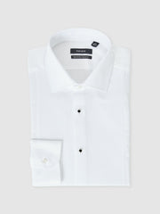 Regular Fit Cotton Double-Cuff Dinner Shirt Regular-Fit in White