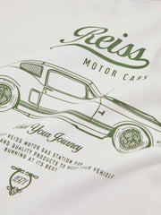 13-14 yrs Cotton Motor Cars-Print T-Shirt in White/Green