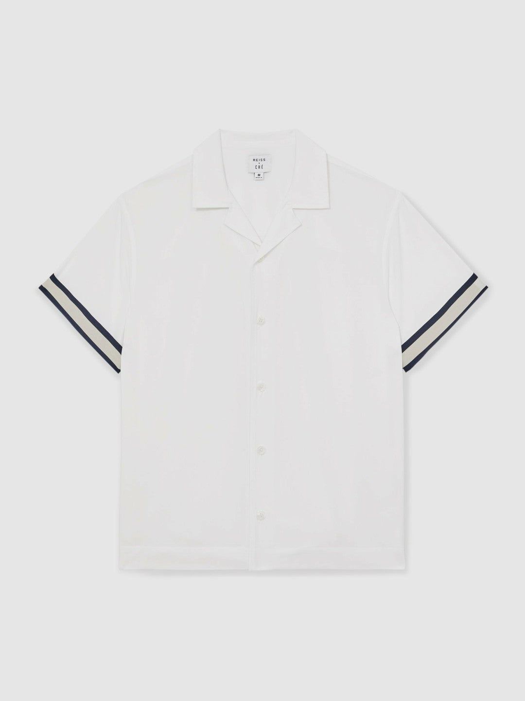 | Ché Stripe-Cuff Shirt in White